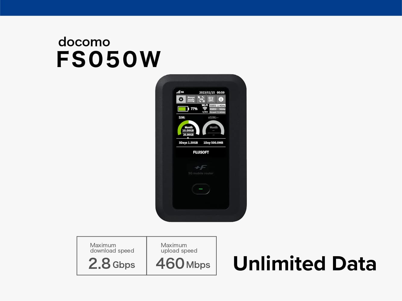 docomo FS050W Unlimited Data